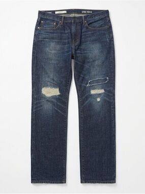 GAP Men's Skinny Distressed Dark Blue Jeans